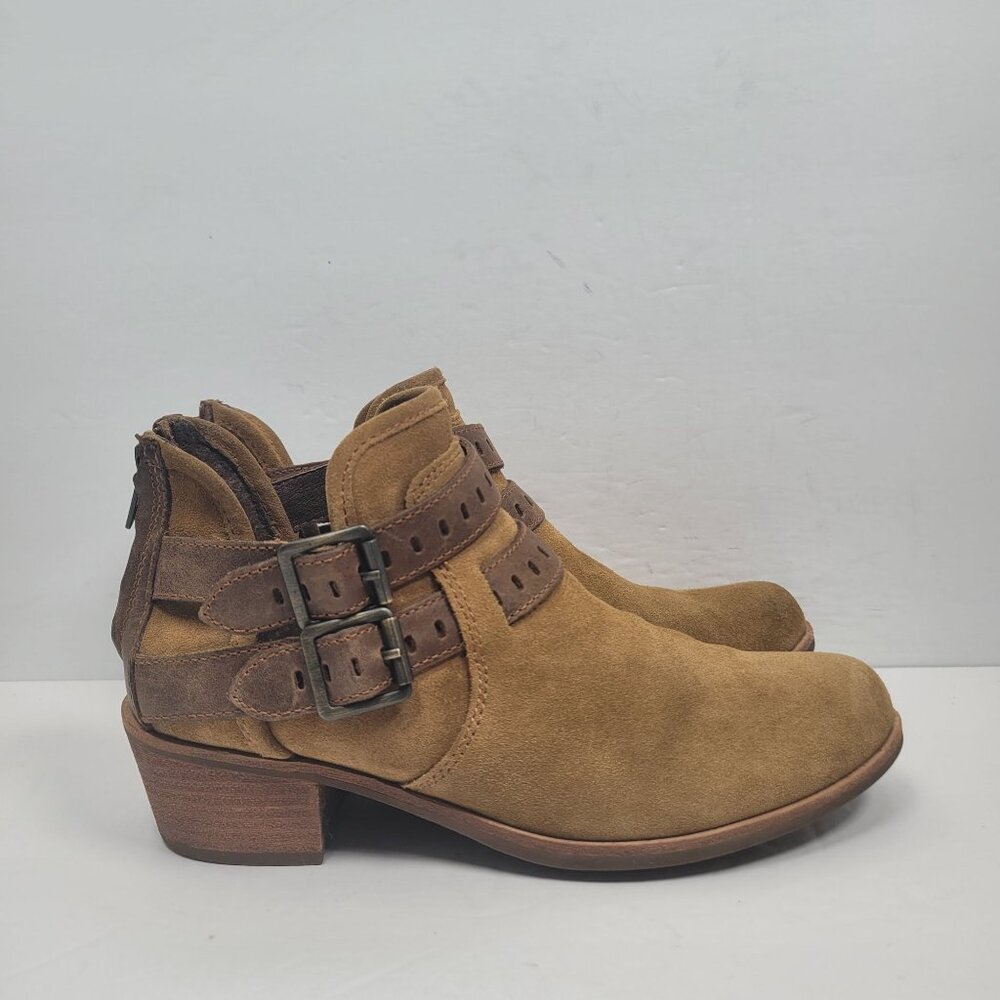 UGG Women's Brown Australia Patsy Suede Buckle Ankle Boots S/N 1011662 US Size 8
